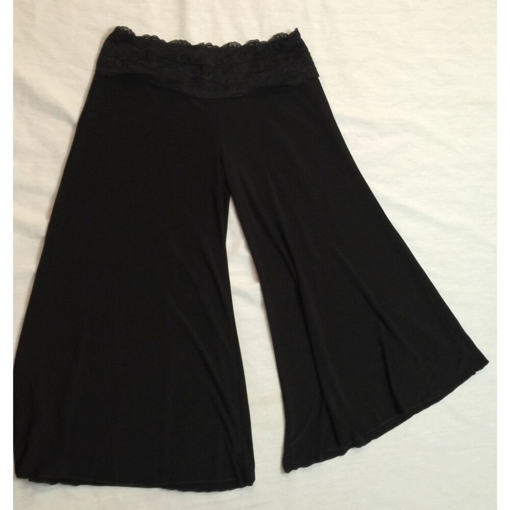 VOILA WOMENS WIDE LEG PULL ON CAPRIS PANTS SIZE M